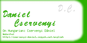 daniel cservenyi business card